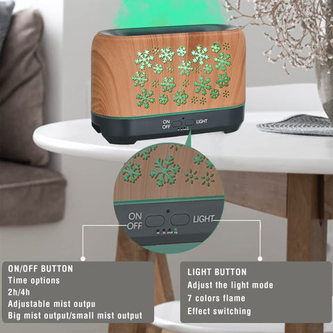 Christmas Snowflake Pattern Humidifier Household Colorful Aromatherapy