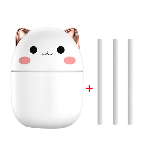 Air Humidifier Cute Cat Ultra-Silent USB Office Household Bedroom Car