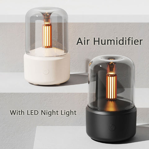 Atmosphere Light Humidifier Candlelight Aroma Diffuser Portable 120ml Electric USB Air Humidifier Cool Mist Maker