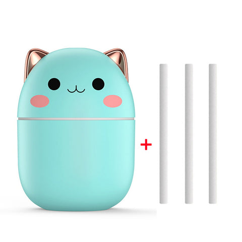Air Humidifier Cute Cat Ultra-Silent USB Office Household Bedroom Car
