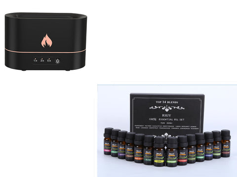 Siming Flame Aromatherapy Machine Home Bedroom Silent Atmosphere Light