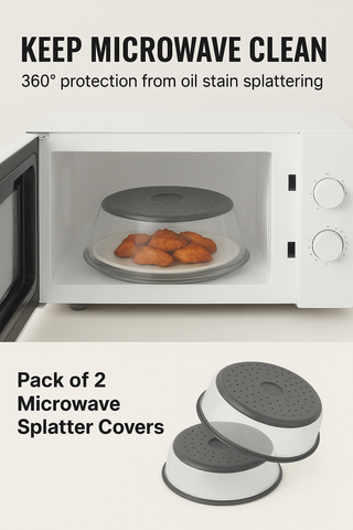 VEVOR 2PCS Microwave Splatter Covers 10.4Collapsible Microwave