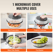 VEVOR 2PCS Microwave Splatter Covers 10.4Collapsible Microwave