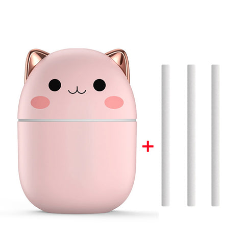 Air Humidifier Cute Cat Ultra-Silent USB Office Household Bedroom Car